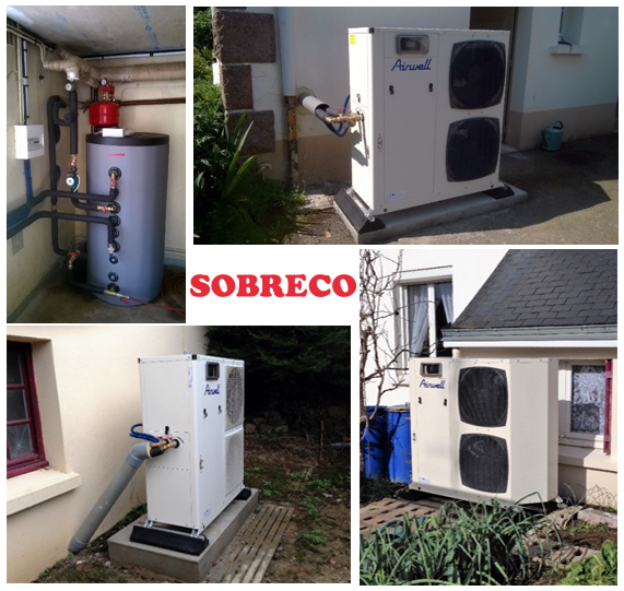 Exemples d'installations de pompes à chaleur par Sobreco